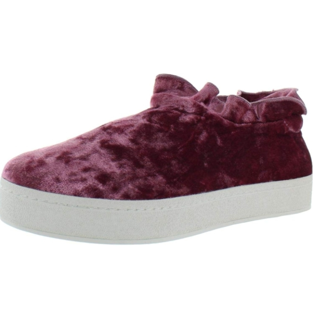 Opening Ceremony Burgundy Velvet Slip-Ons